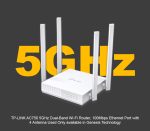 TP-Link C24 Dual band AC750 used router 300mbps and 450mbps wireless speed, Fast Speed 100mbps Ethernet ports 4 antenna with 5dbi